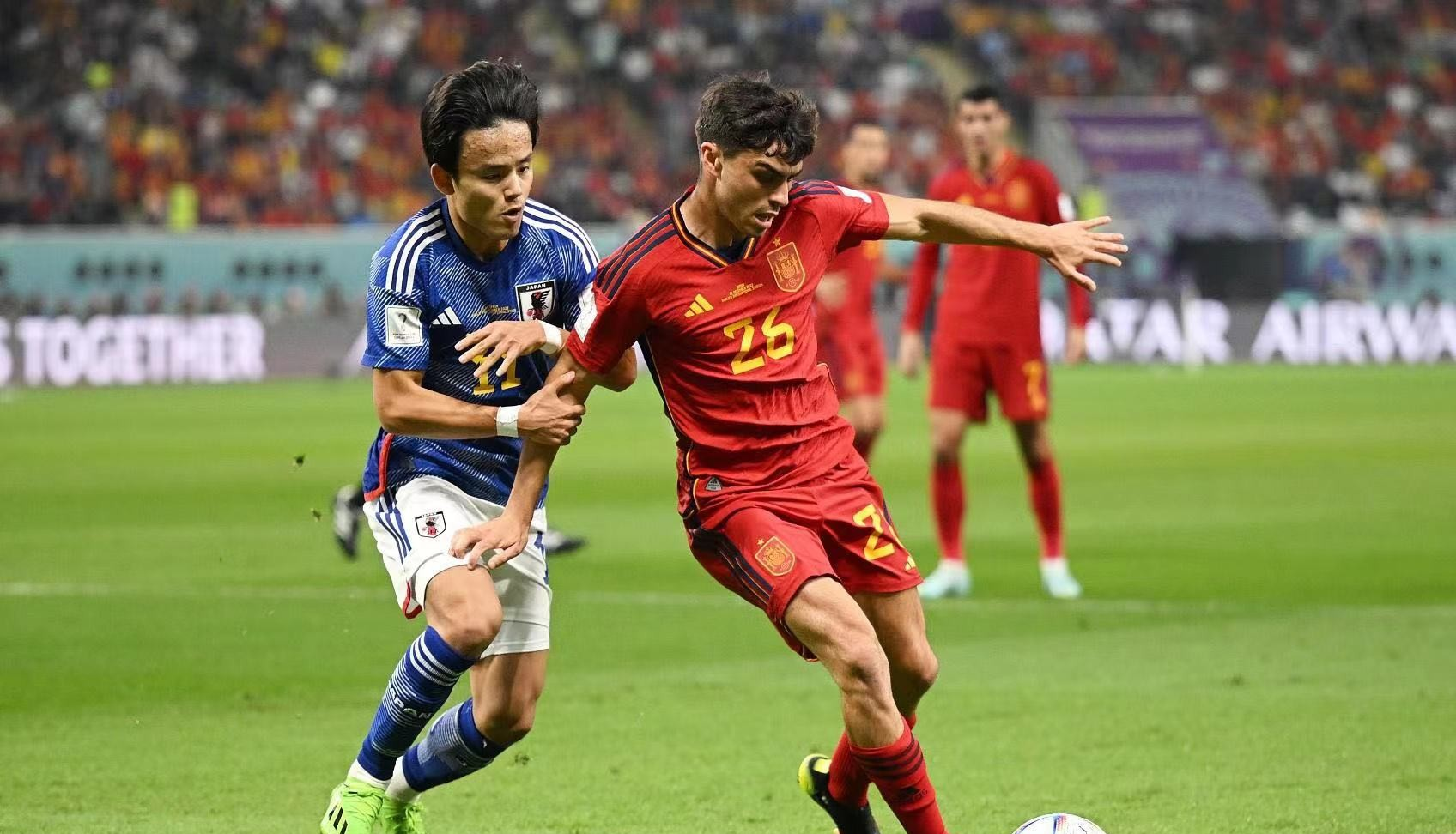 世界杯最新赛况：日本2-1西班牙两队携手出线  堂安律、田中碧破门